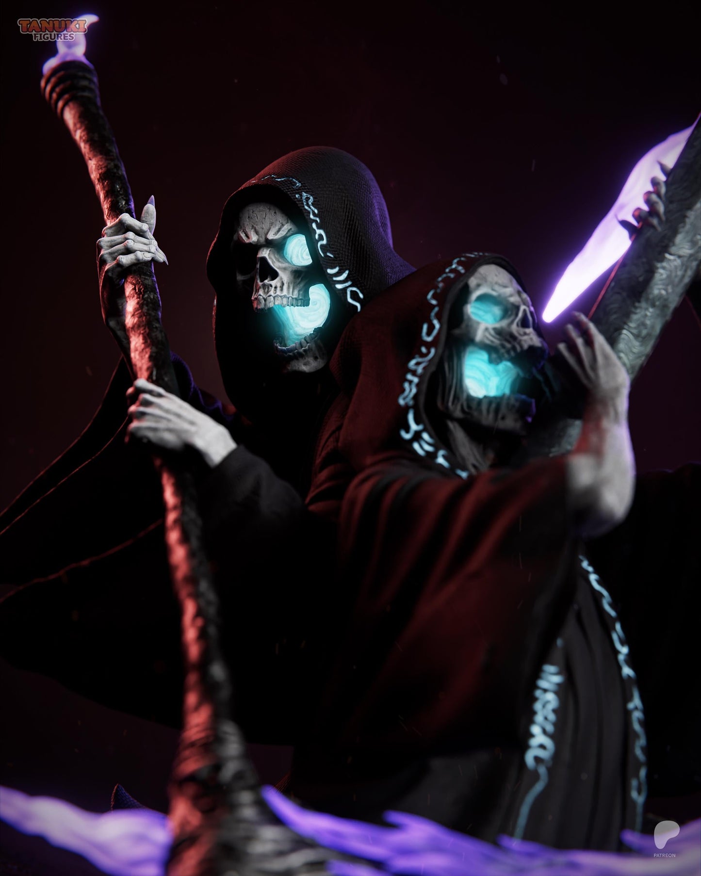 Demon Hunter Resin Statue and DIY Kit – Painted or Unpainted – 1/8 and 1/6 Scale – by Tanuki – Clear Purple Effects – photo 5