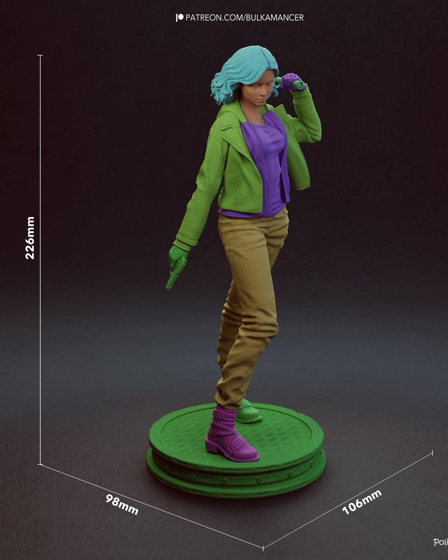 Survival Horror Heroine Resin Statue and DIY Kit – Painted or Unpainted – 1/8 and 1/6 Scale – by Bulkamancer – Flashlight – photo 11