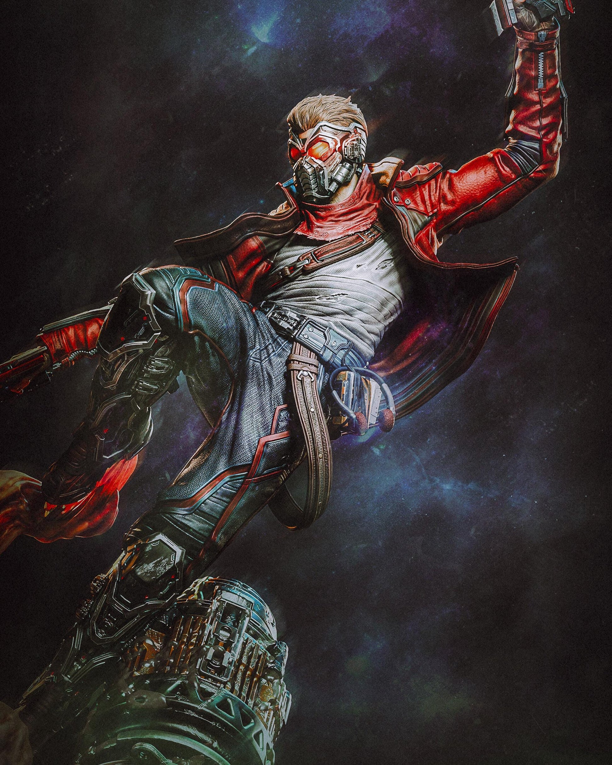 Masked Space Outlaw Resin Statue and DIY Kit – Painted or Unpainted – 1/8 and 1/6 Scale – by CA3D – Tech Base – photo 1