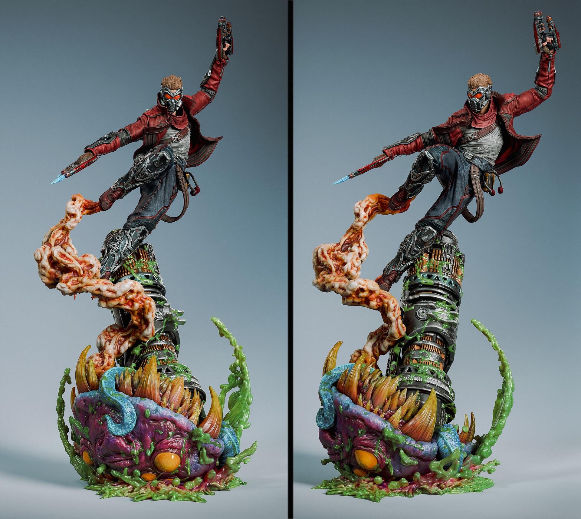 Masked Space Outlaw Resin Statue and DIY Kit – Painted or Unpainted – 1/8 and 1/6 Scale – by CA3D – Tech Base – photo 3