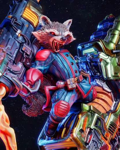 Sci Fi Raccoon Gunner Resin Statue and DIY Kit – Painted or Unpainted – 1/8 and 1/6 Scale – by CA3D – Clear Flames – photo 3