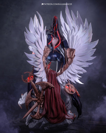 Gothic Angel Warrior Resin Statue and DIY Kit – Painted or Unpainted – 1/8 and 1/6 Scale – by Bulkamancers – Wings and Guns – photo 3