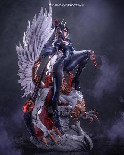 Gothic Angel Warrior Resin Statue and DIY Kit – Painted or Unpainted – 1/8 and 1/6 Scale – by Bulkamancers – Wings and Guns – photo 5