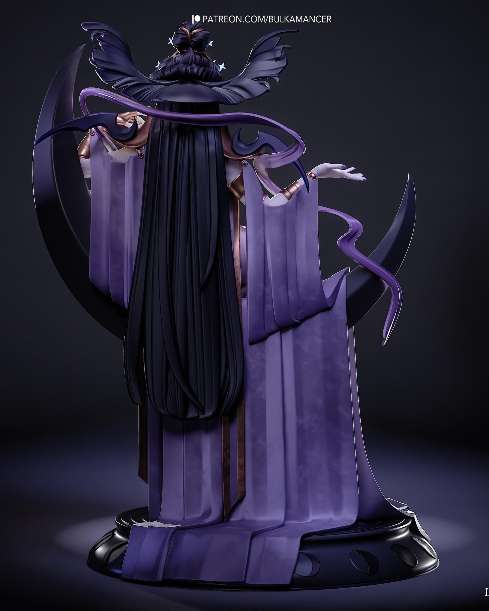 Lunar Sorceress Resin Statue and DIY Kit - Painted or Unpainted - 1/8 and 1/6 Scale - by Bulkamancer - Crescent Throne – photo 3
