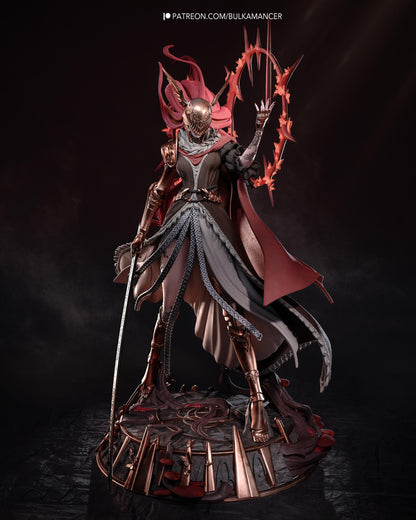 Masked Swordswoman Resin Statue and DIY Kit – Painted or Unpainted – 1/8 and 1/6 Scale – by Bulkamancers – Clear Red Halo – photo 5