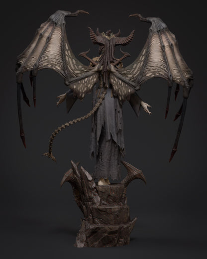 Winged Demon Queen Resin Statue and DIY Kit – Painted or Unpainted – 1/8 and 1/6 Scale – by CA3D – Dark Fantasy Rock Base – photo 4