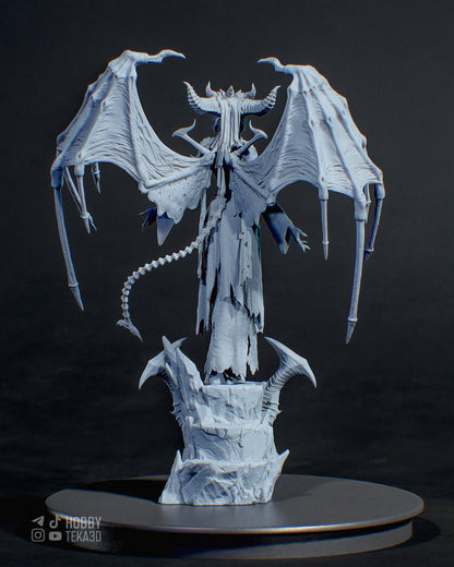 Winged Demon Queen Resin Statue and DIY Kit – Painted or Unpainted – 1/8 and 1/6 Scale – by CA3D – Dark Fantasy Rock Base – photo 5