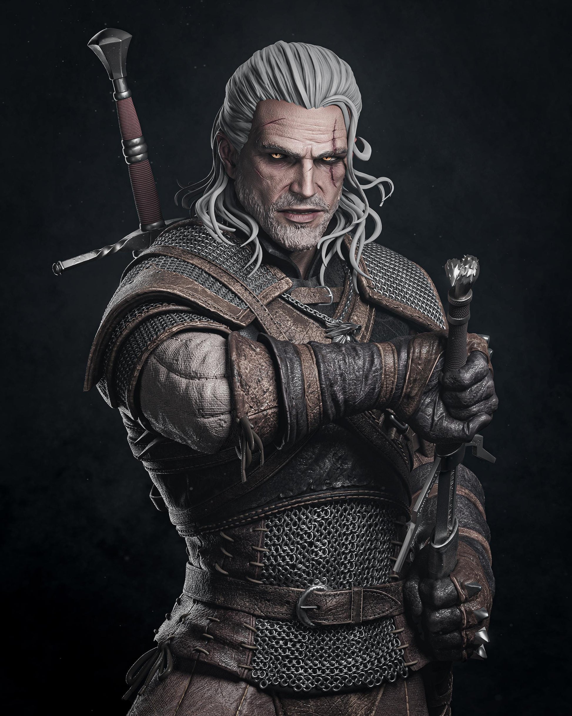 Dark Fantasy Beast Hunter Resin Statue – Painted or Unpainted – 1/8 1/6 Scale CA3D – photo 5