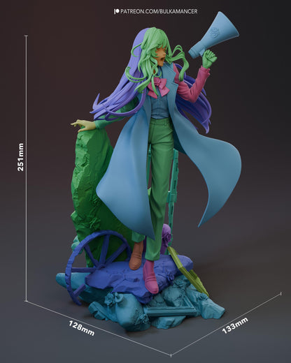 Anime Idol Announcer Resin Statue and DIY Kit – Painted or Unpainted – 1/8 and 1/6 Scale – by Bulkamancer – Megaphone – photo 4