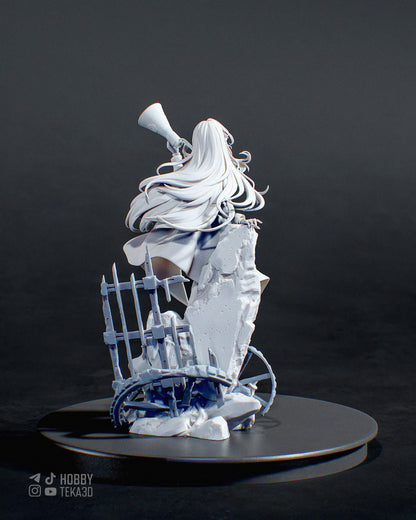 Anime Idol Announcer Resin Statue and DIY Kit – Painted or Unpainted – 1/8 and 1/6 Scale – by Bulkamancer – Megaphone – photo 2