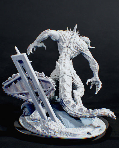 Post Apocalyptic Monster Resin Statue and DIY Kit – Painted or Unpainted – 1/8 and 1/6 Scale – by Bulkamancer – Neon Car Base – photo 3