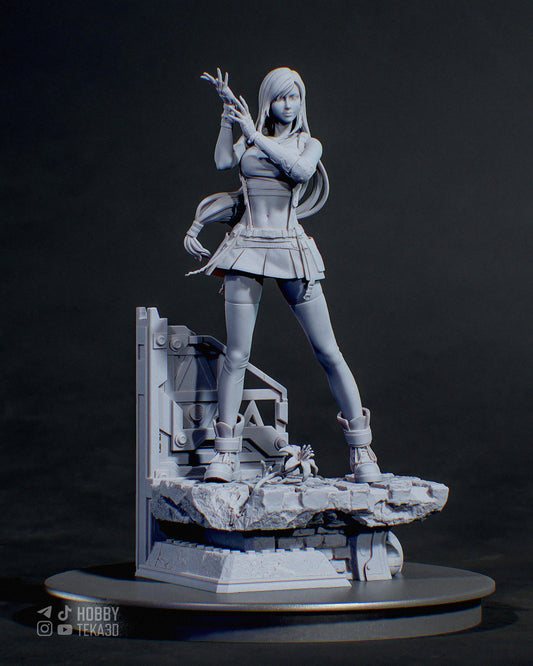 Unpainted Sci Fi Anime Style Resin Model Kit – 1/8 and 1/6 Scale – by Tanuki – Fighter Heroine Tech Base – photo 1