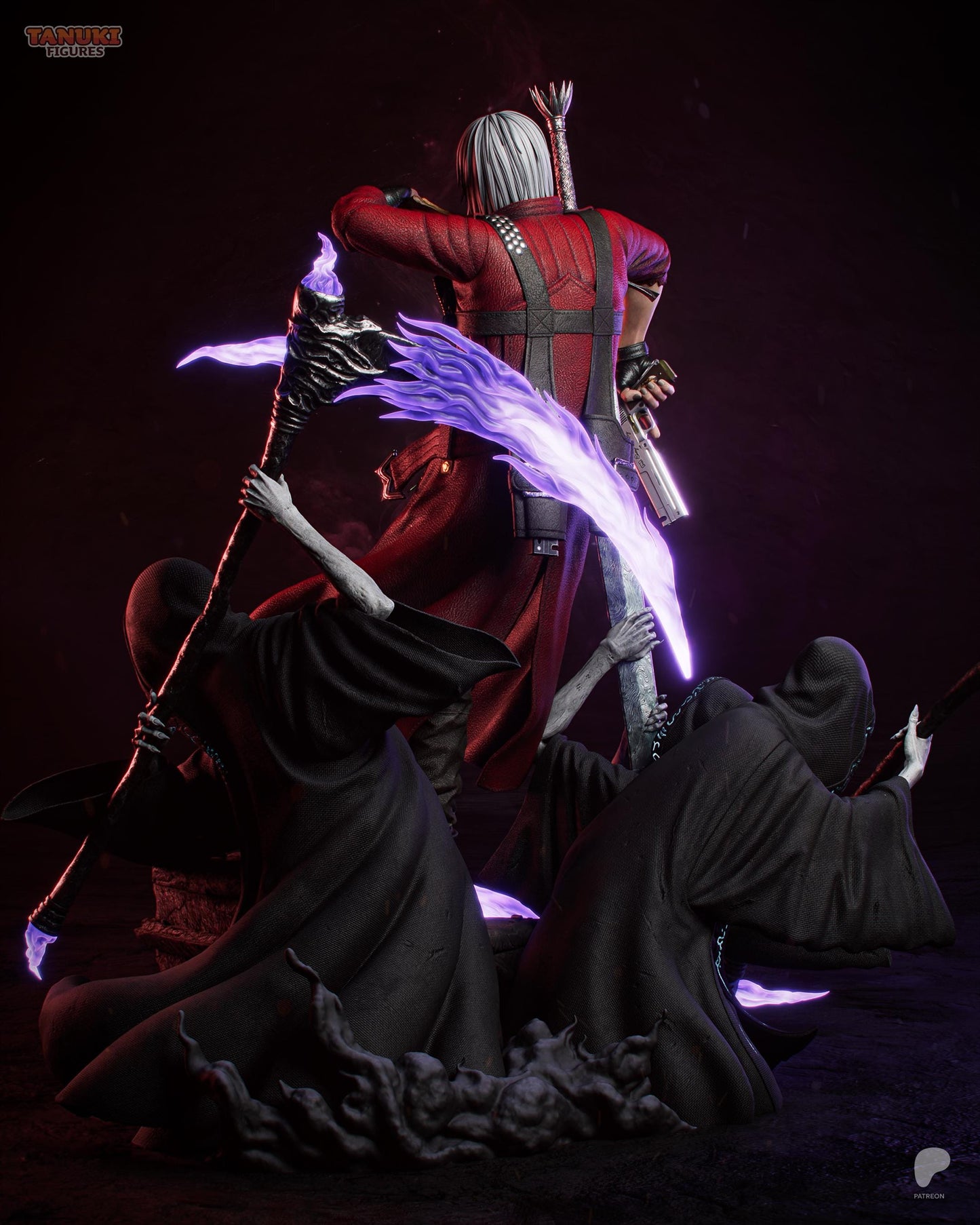 Demon Hunter Resin Statue and DIY Kit – Painted or Unpainted – 1/8 and 1/6 Scale – by Tanuki – Clear Purple Effects – photo 3