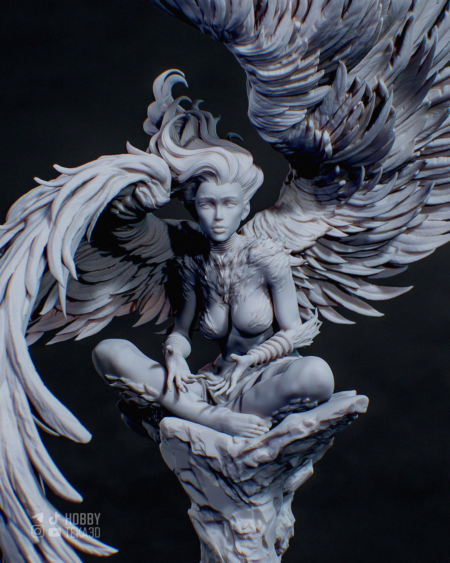 Gaming Action Figurine – Handpainted Resin Figure or DIY Model Kit, CA3D Sphinx