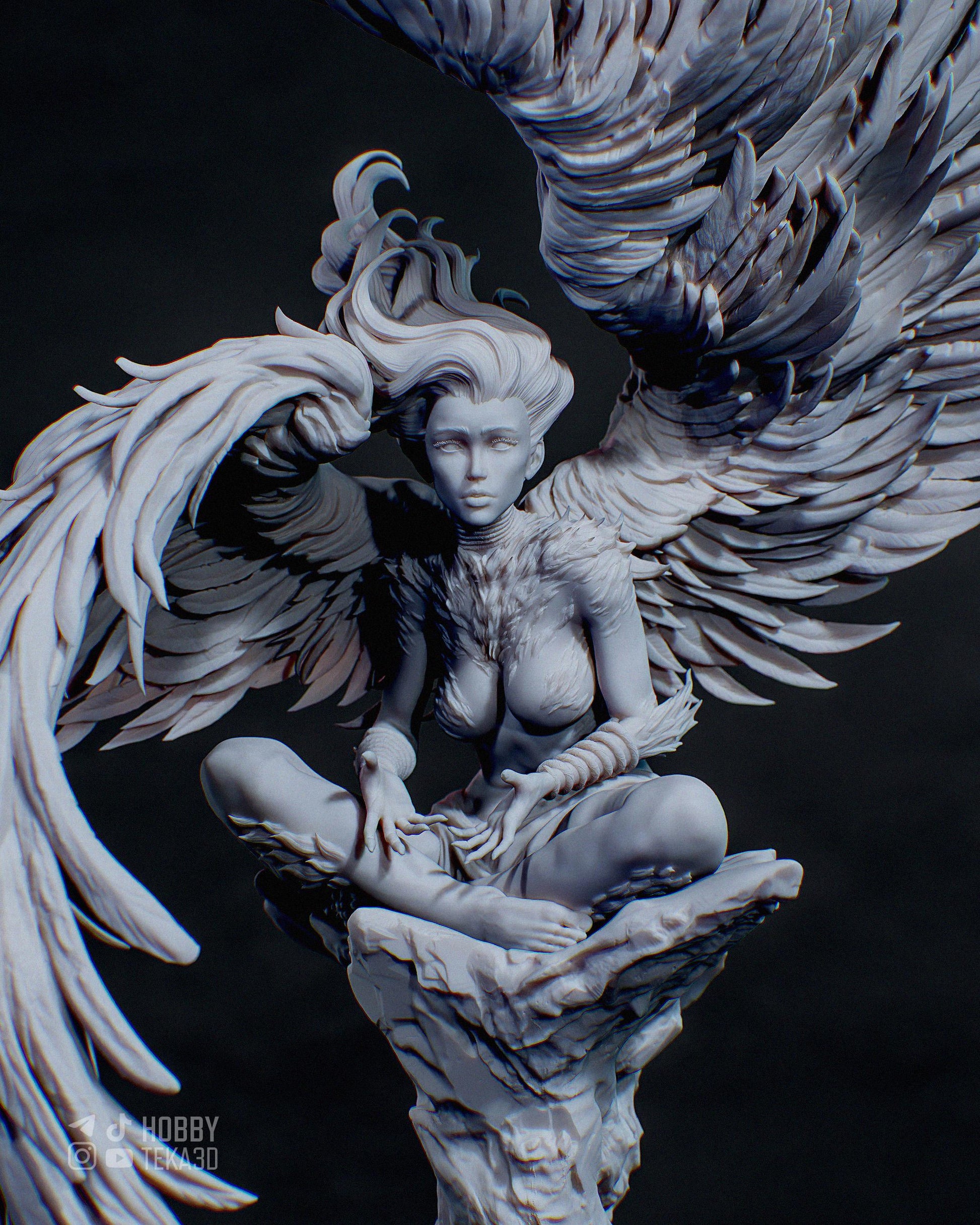Gaming Action Figurine – Handpainted Resin Figure or DIY Model Kit, CA3D Sphinx