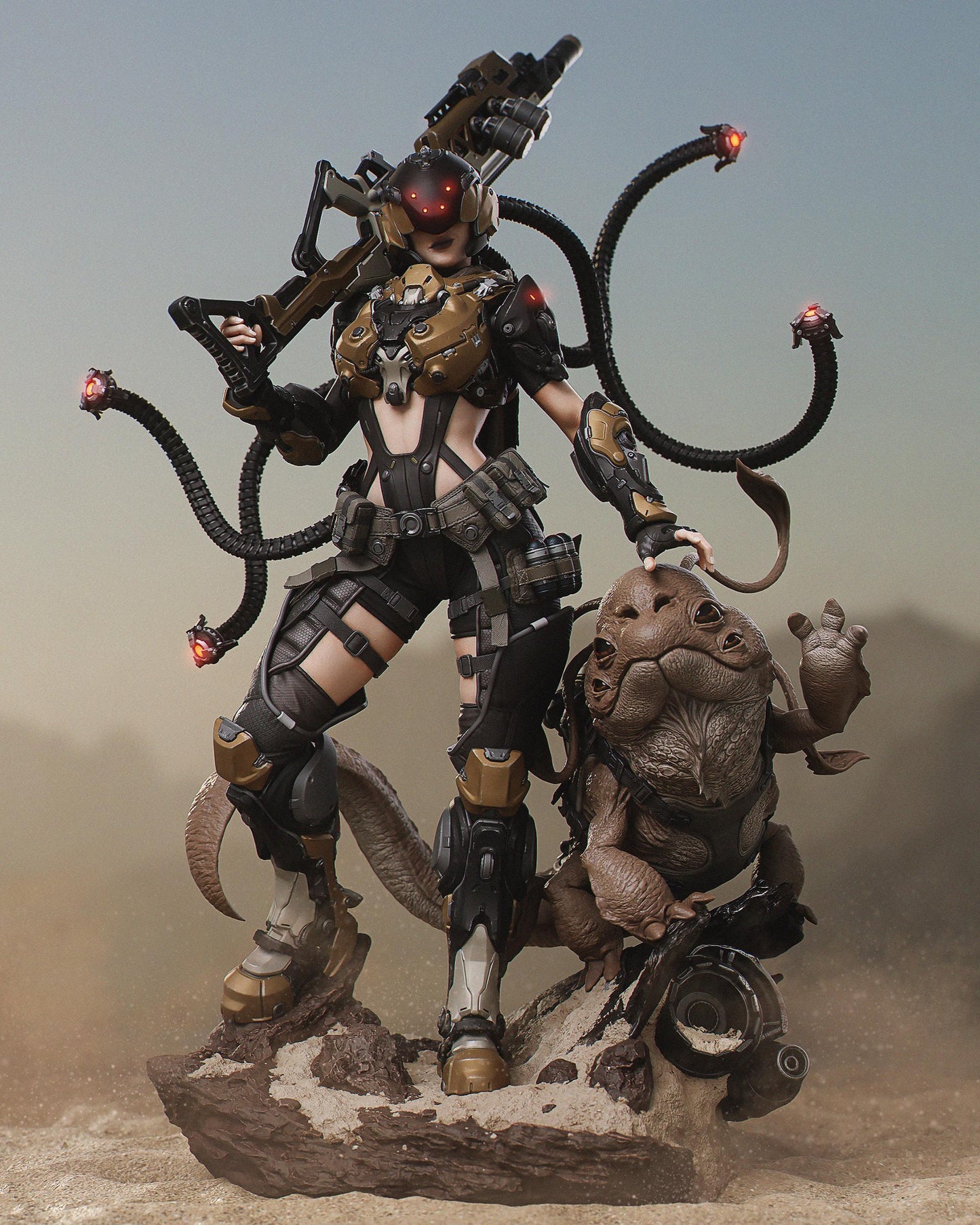 Gaming Action Figurine – Handpainted Resin Figure or DIY Model Kit, CA3D Kyla