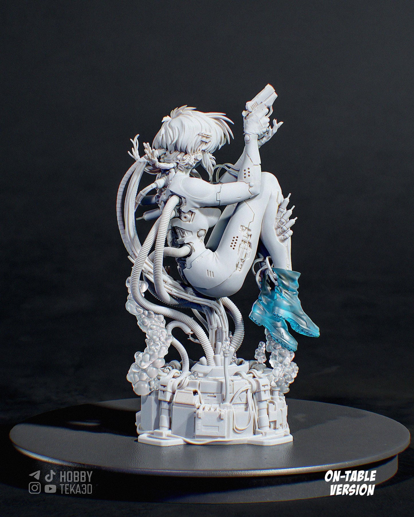 Unpainted Sci Fi Anime Resin Model Kit – 1/8 and 1/6 Scale – by Tanuki – Neon Heroine DIY Kit with Clear Resin Parts – photo 1