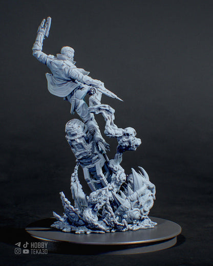 Masked Space Outlaw Resin Statue and DIY Kit – Painted or Unpainted – 1/8 and 1/6 Scale – by CA3D – Tech Base – photo 6