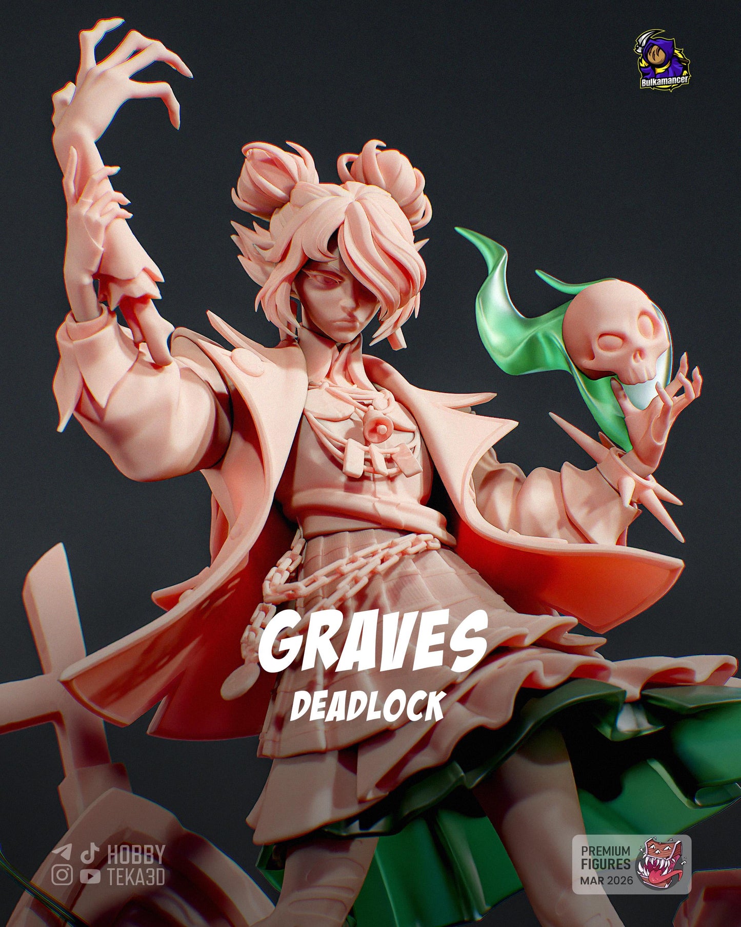Gaming Action Figurine – Handpainted Resin Figure or DIY Model Kit, Deadlock