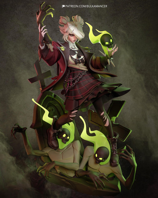 Gaming Action Figurine – Handpainted Resin Figure or DIY Model Kit, Deadlock