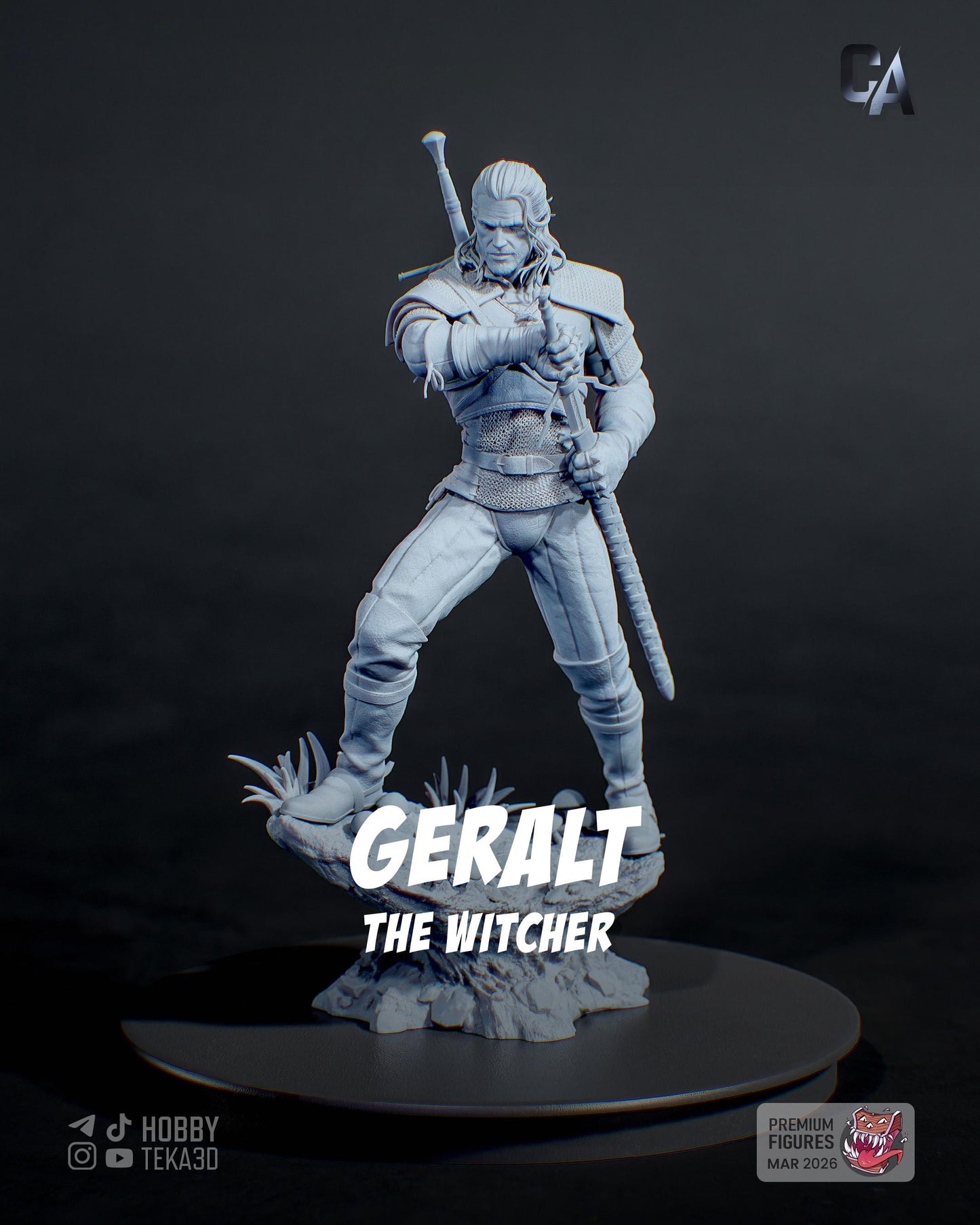 Dark Fantasy Beast Hunter Resin Statue – Painted or Unpainted – 1/8 1/6 Scale CA3D – photo 2