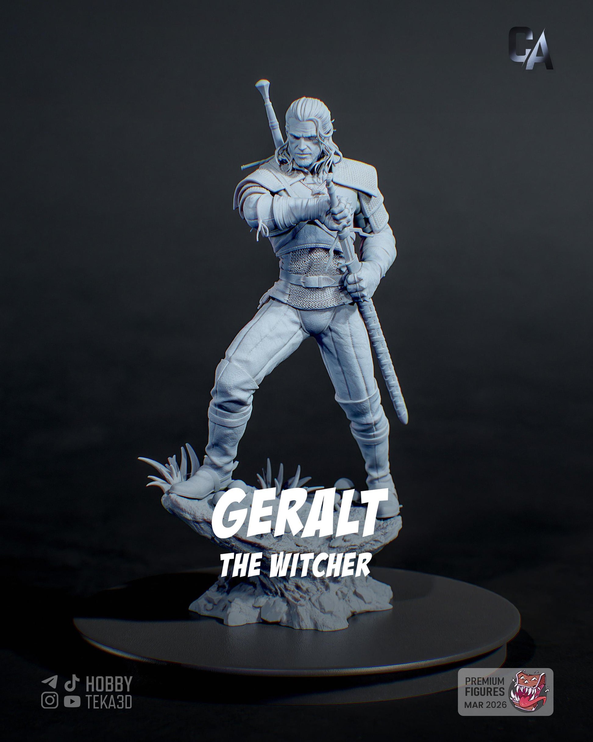 Dark Fantasy Beast Hunter Resin Statue – Painted or Unpainted – 1/8 1/6 Scale CA3D – photo 2
