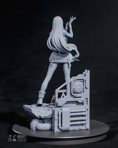 Unpainted Sci Fi Anime Style Resin Model Kit – 1/8 and 1/6 Scale – by Tanuki – Fighter Heroine Tech Base – photo 2