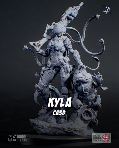 Gaming Action Figurine – Handpainted Resin Figure or DIY Model Kit, CA3D Kyla