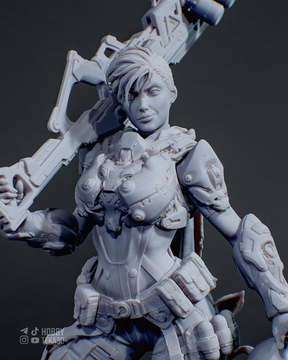 Gaming Action Figurine – Handpainted Resin Figure or DIY Model Kit, CA3D Kyla