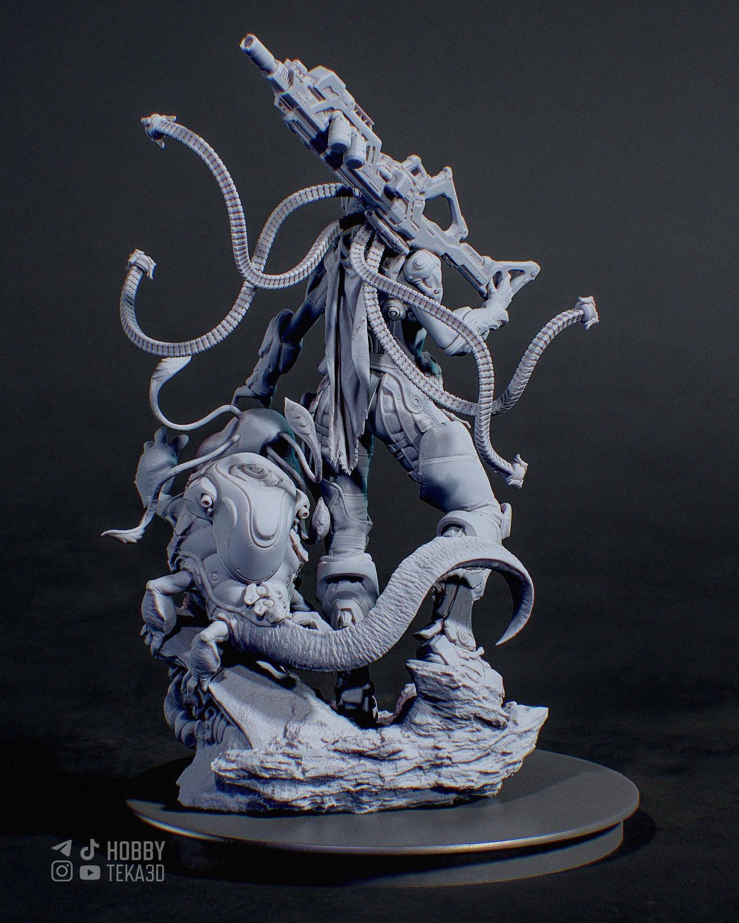 Gaming Action Figurine – Handpainted Resin Figure or DIY Model Kit, CA3D Kyla