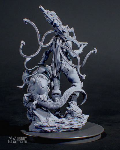 Gaming Action Figurine – Handpainted Resin Figure or DIY Model Kit, CA3D Kyla