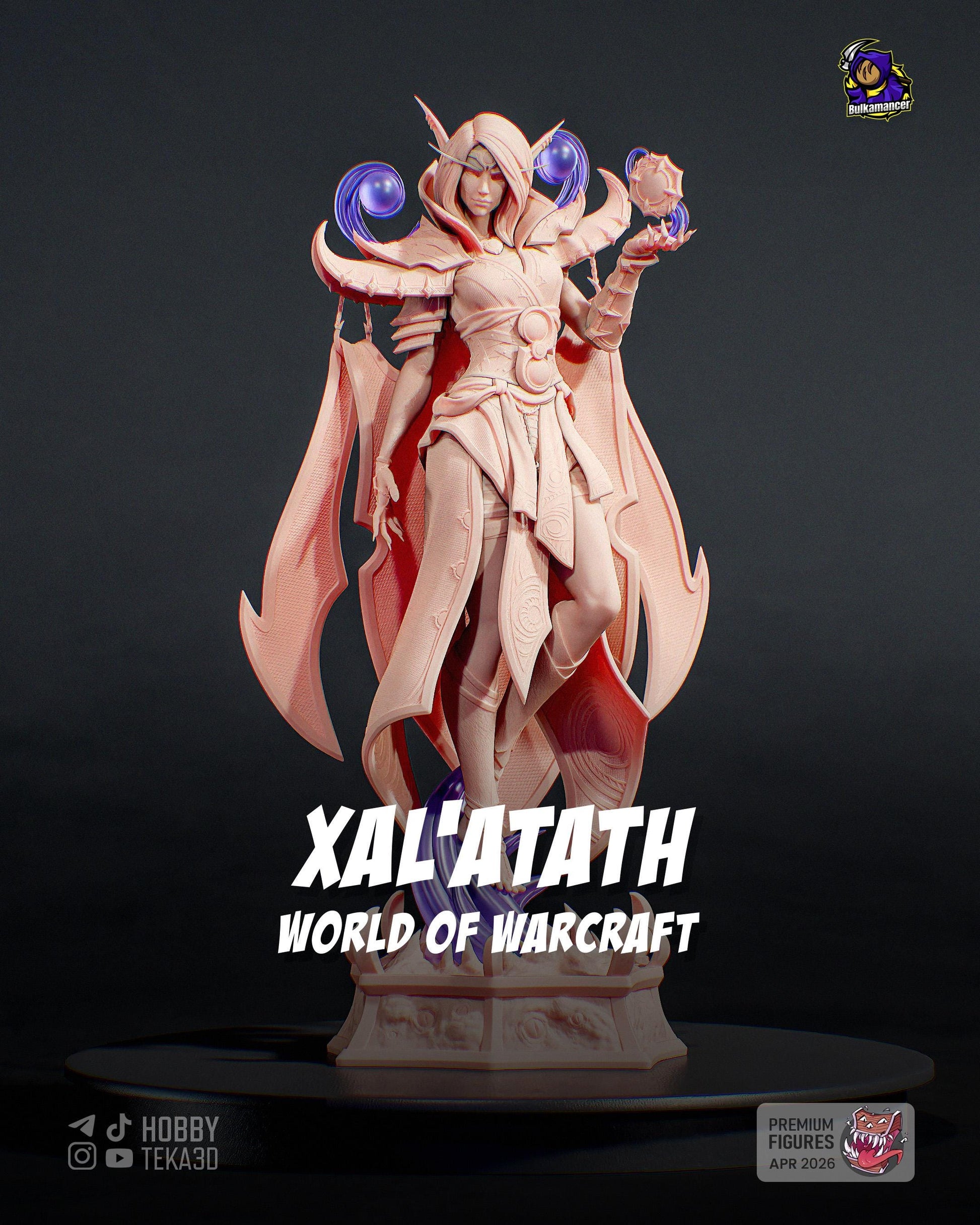 Shadow Sorceress Resin Statue and Model Kit – Painted or Unpainted – 1/8 and 1/6 Scale – by Bulkamancers – Dark Fantasy Mage – photo 4
