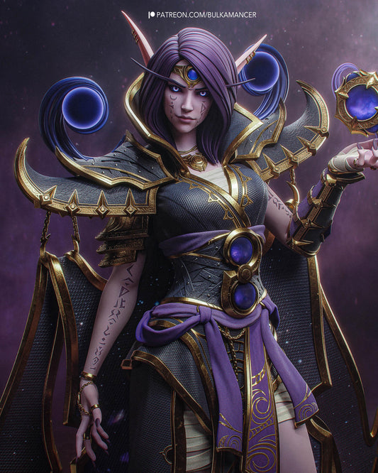 Shadow Sorceress Resin Statue and Model Kit – Painted or Unpainted – 1/8 and 1/6 Scale – by Bulkamancers – Dark Fantasy Mage – photo 1