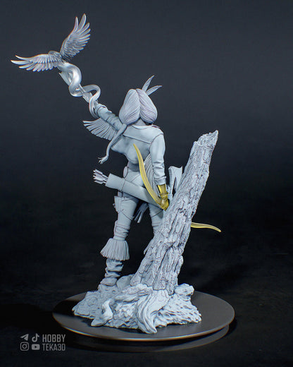 Unpainted Spirit Ranger Resin Model Kit – 1/8 and 1/6 Scale – by CA3D – Clear Spirit Bird DIY Figure – photo 3