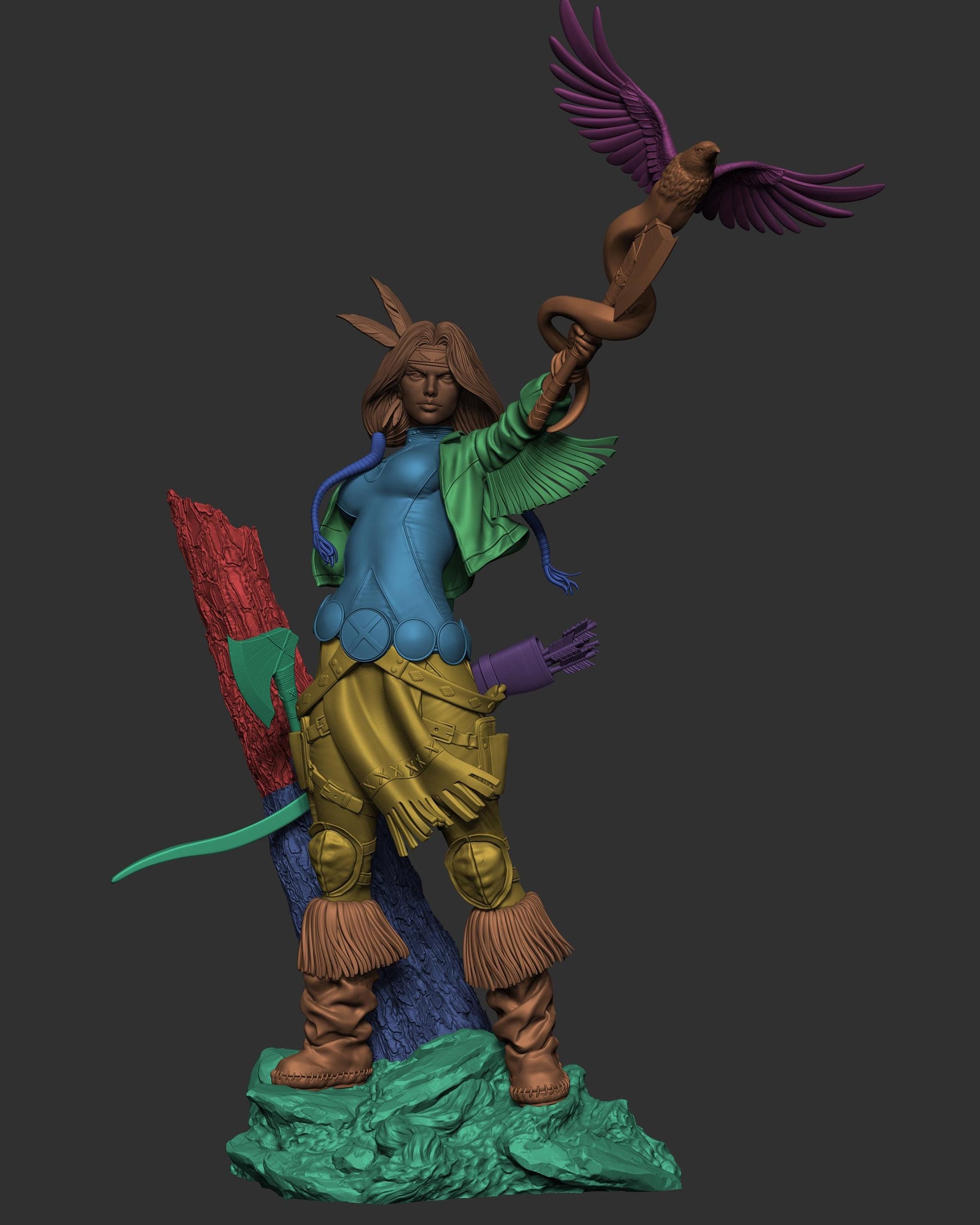 Unpainted Spirit Ranger Resin Model Kit – 1/8 and 1/6 Scale – by CA3D – Clear Spirit Bird DIY Figure – photo 6