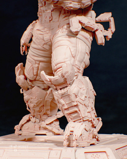 Unpainted Sci Fi Armored Soldier Resin Model Kit – 1/8 and 1/6 Scale by Bulkamancers, DIY Kit with Hologram Effect – photo 4