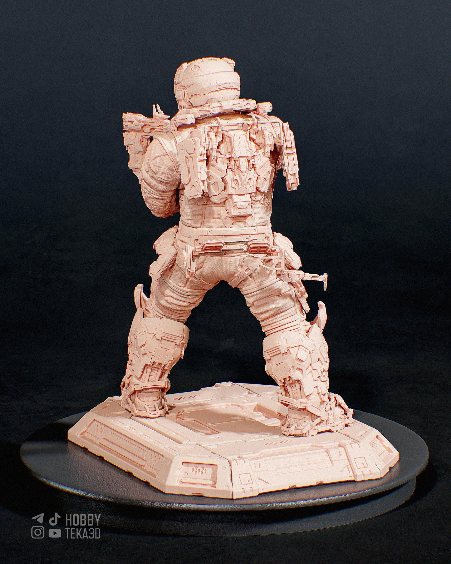 Unpainted Sci Fi Armored Soldier Resin Model Kit - 1/8 and 1/6 Scale - by Bulkamancers - Futuristic Trooper DIY Kit – photo 3