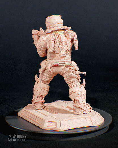 Unpainted Sci Fi Armored Soldier Resin Model Kit - 1/8 and 1/6 Scale - by Bulkamancers - Futuristic Trooper DIY Kit – photo 3