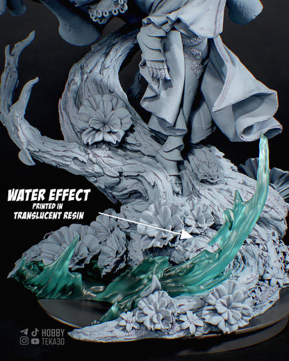 Unpainted Dark Fantasy Warrior Resin Model Kit – 1/8 and 1/6 Scale – by Tanuki – Armored Figure with Clear Resin Blade – photo 4