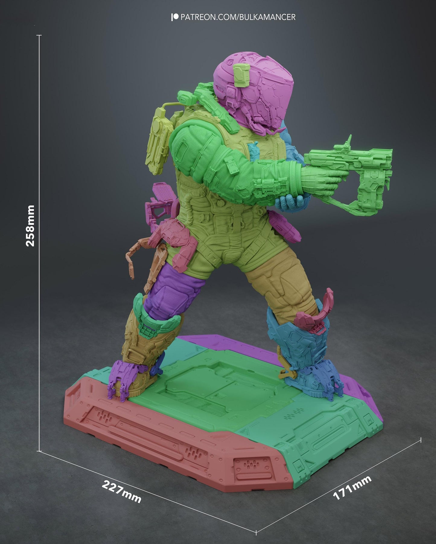 Unpainted Sci Fi Armored Soldier Resin Model Kit - 1/8 and 1/6 Scale - by Bulkamancers - Futuristic Trooper DIY Kit – photo 11