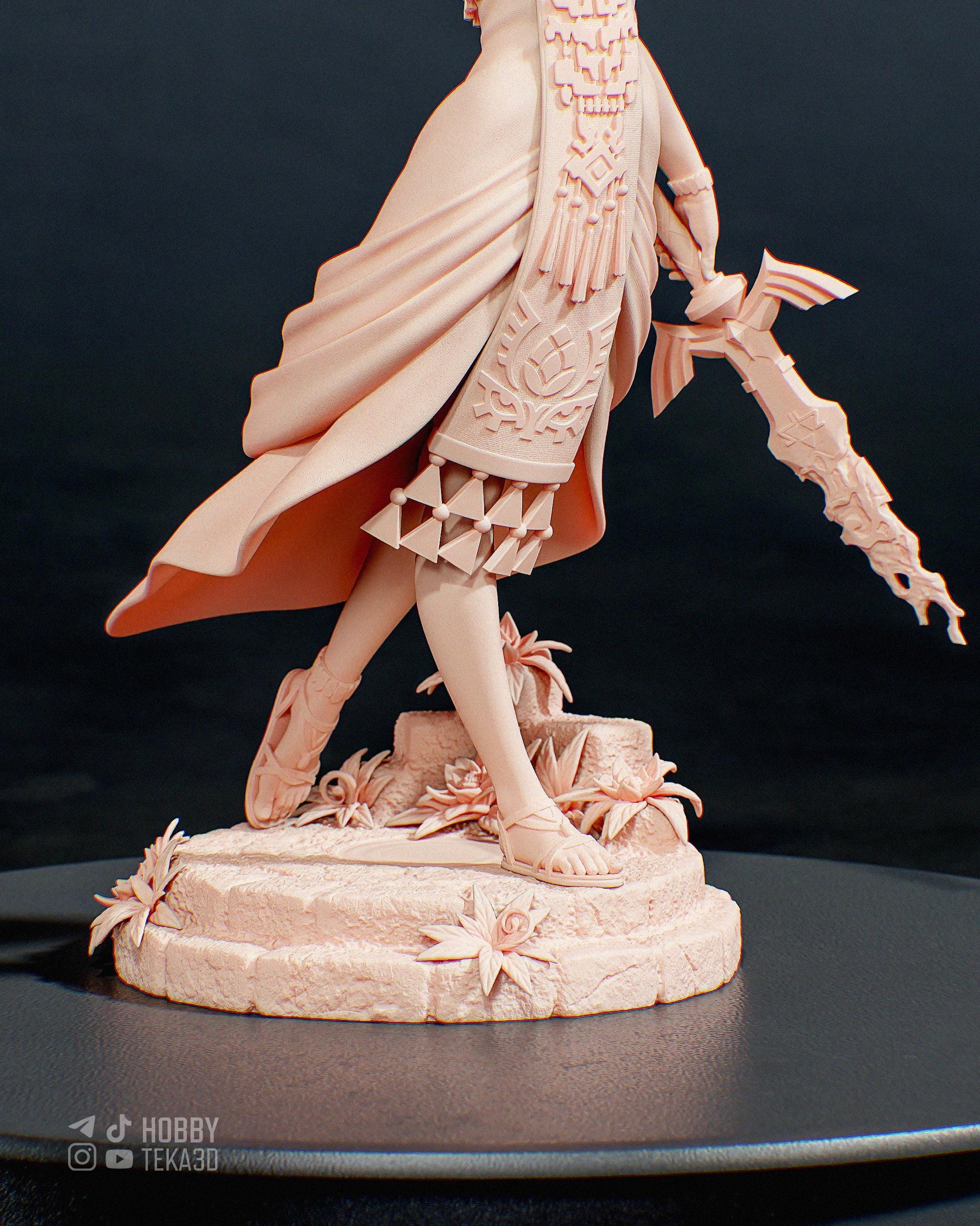 Unpainted Fantasy Elf Princess Resin Model Kit - 1/8 and 1/6 Scale - by Bulkamancers - Anime Style DIY Figure – photo 4