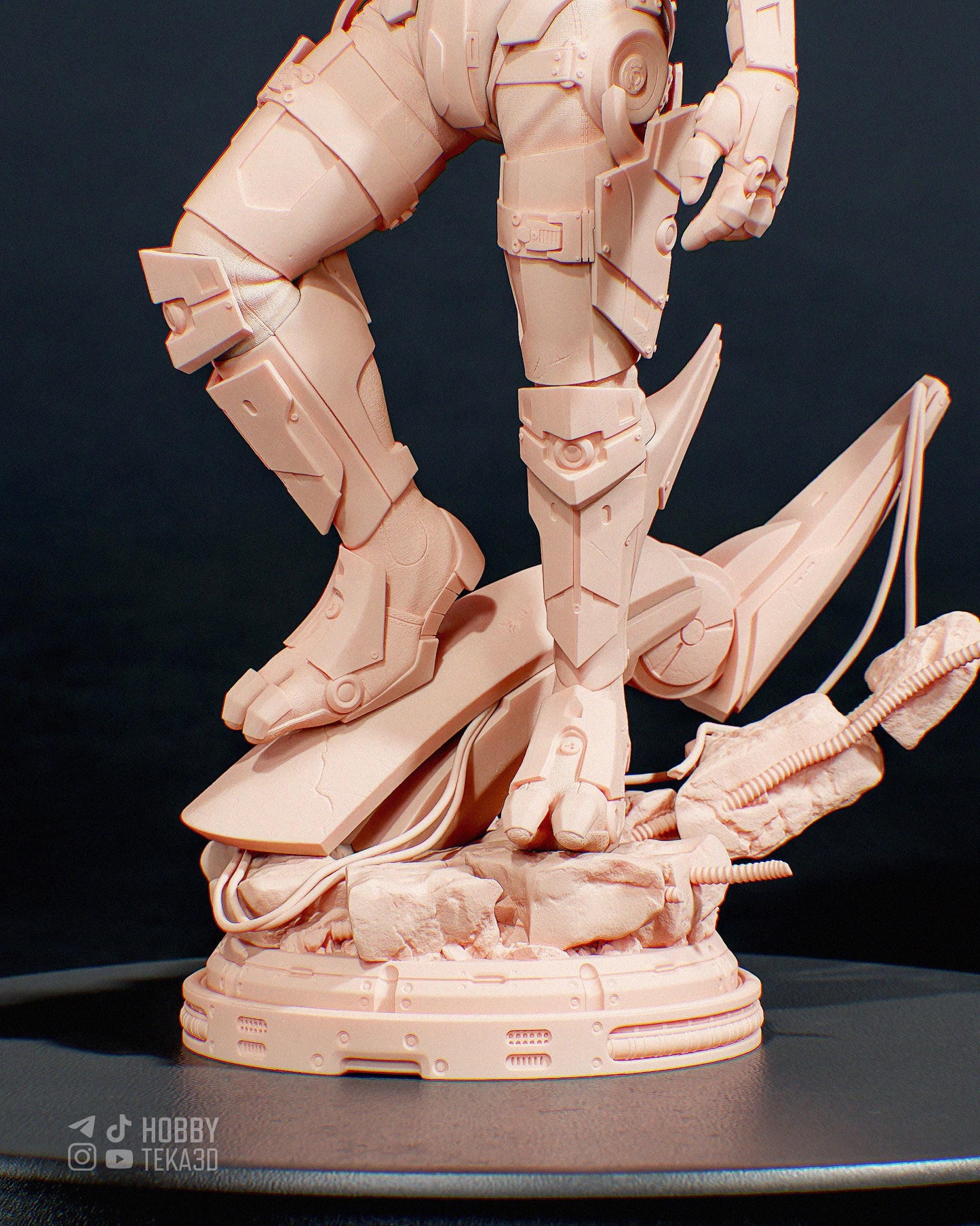 Unpainted Sci Fi Armored Soldier Resin Model Kit - 1/8 and 1/6 Scale - by Bulkamancers - Futuristic Rifle DIY Kit – photo 4