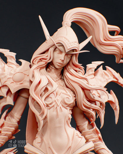 Unpainted Dark Fantasy Elven Assassin Resin Garage Kit – 1/8 and 1/6 Scale by Bulkamancers, DIY Figure Kit with Clear Blades – photo 2