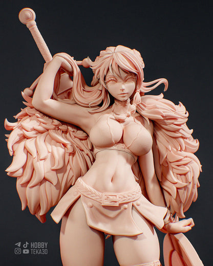 Unpainted Fantasy Warrior Resin Model Kit – 1/8 and 1/6 Scale – by Bulkamancers – Anime Style Sword Heroine DIY Kit – photo 12
