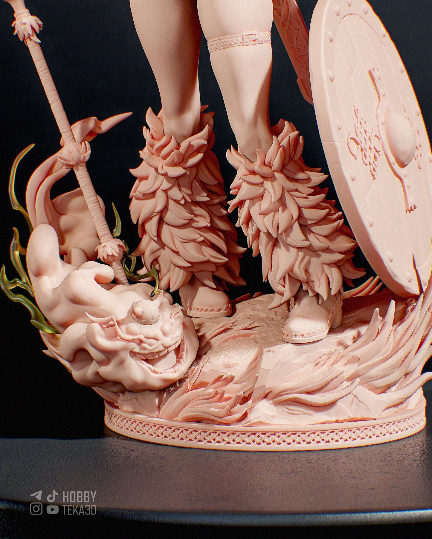 Unpainted Fantasy Warrior Resin Model Kit – 1/8 and 1/6 Scale – by Bulkamancers – Anime Style Sword Heroine DIY Kit – photo 4