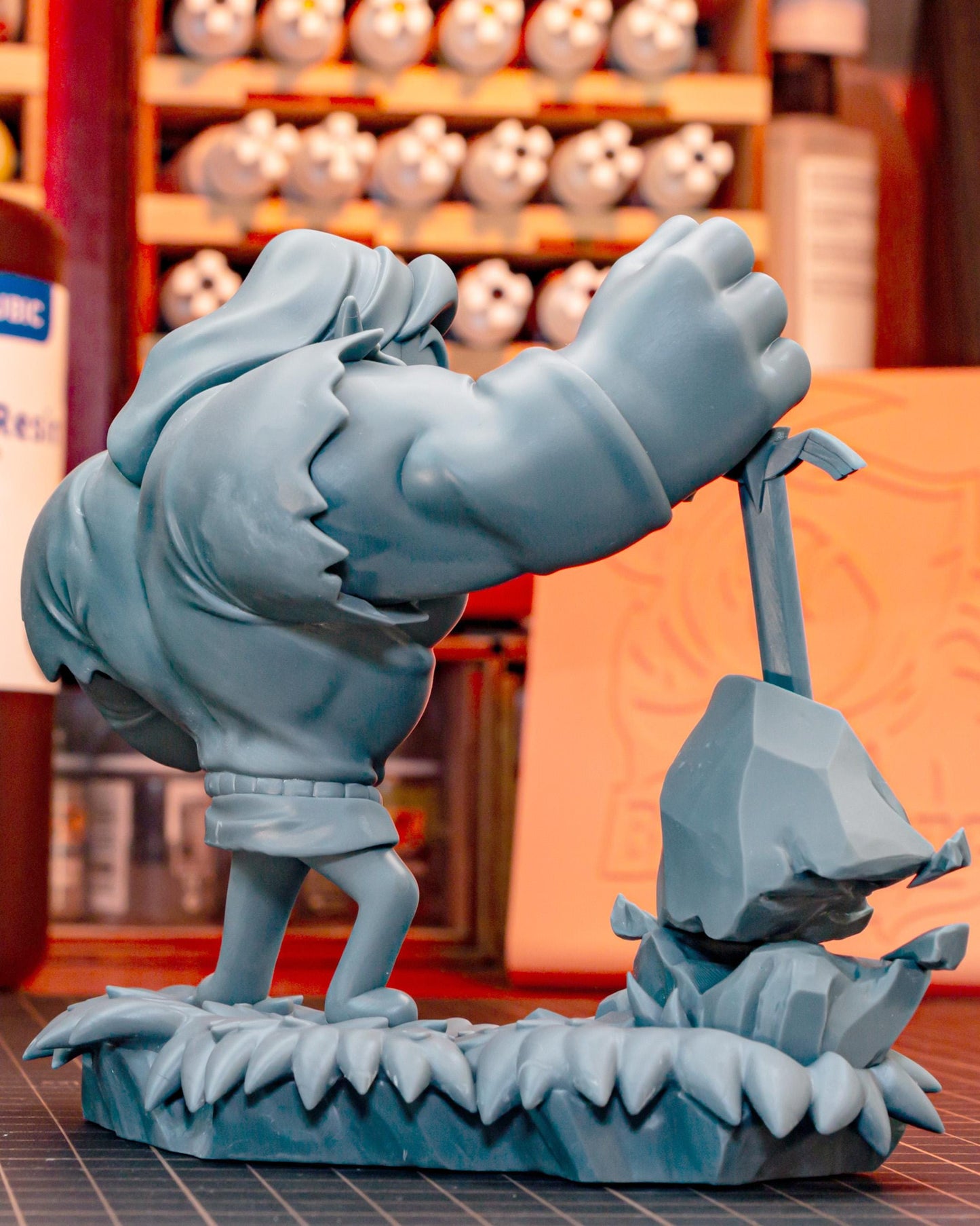 Unpainted Cute Elf Warrior Resin Model Kit – 1/8 and 1/6 Scale – by Bulkamancers – Stylized Sword DIY Figure