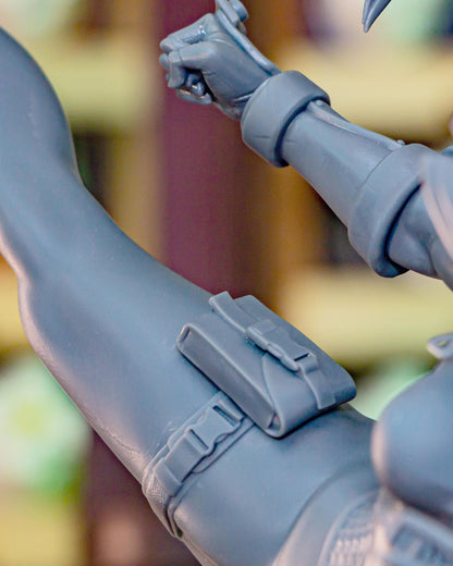 Unpainted Anime Martial Artist Resin Model Kit – 1/8 and 1/6 Scale – by Bulkamancers – High Kick DIY Figure