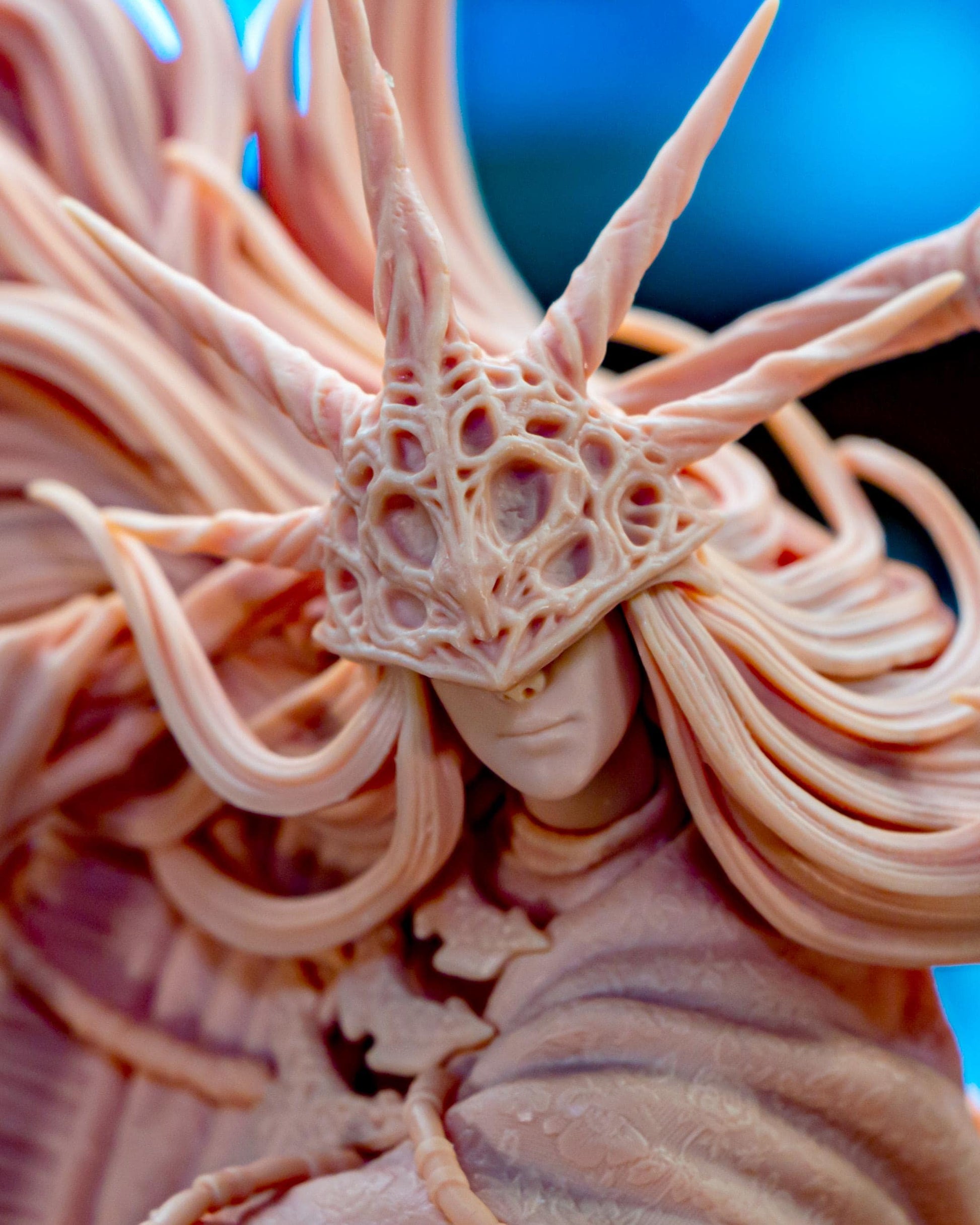 Dark Fantasy Resin Model Kit – Unpainted – 1/8 and 1/6 Scale – by Bulkamancer – Sorcerer with Monster Display Base