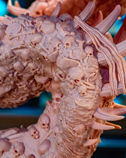 Dark Fantasy Resin Model Kit – Unpainted – 1/8 and 1/6 Scale – by Bulkamancer – Sorcerer with Monster Display Base