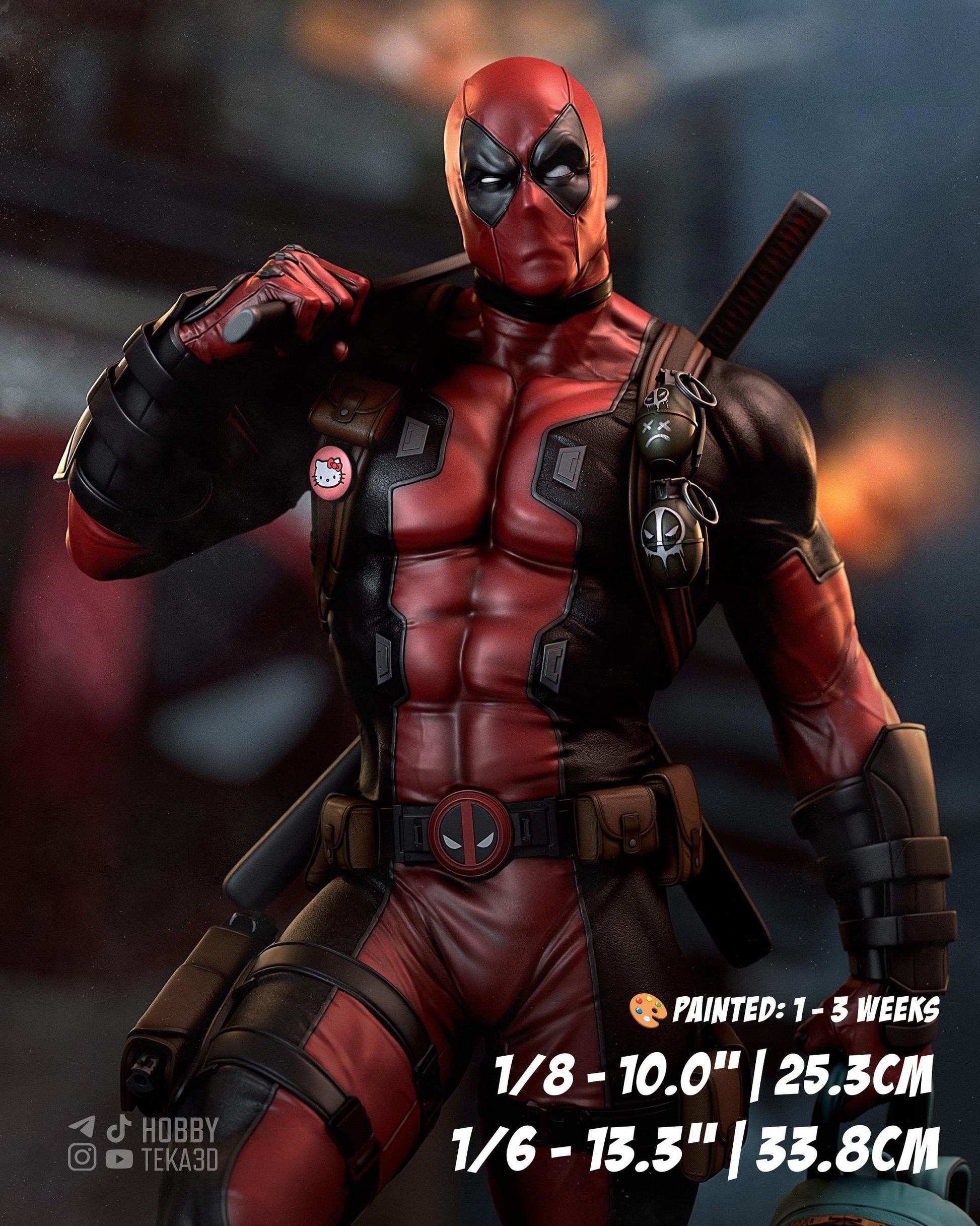 Sarcastic Mercenary Custom Figurine – Hand Painted Resin Figure – 1/8 and 1/6 Scale – by CA3D